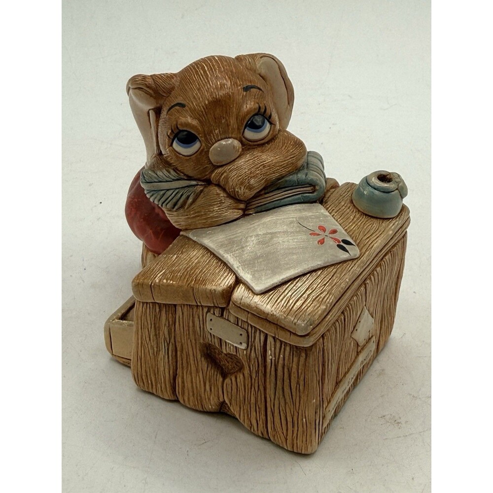 Vintage Pendelfin Boswell At School Desk Rabbit Stonecraft England Fogure